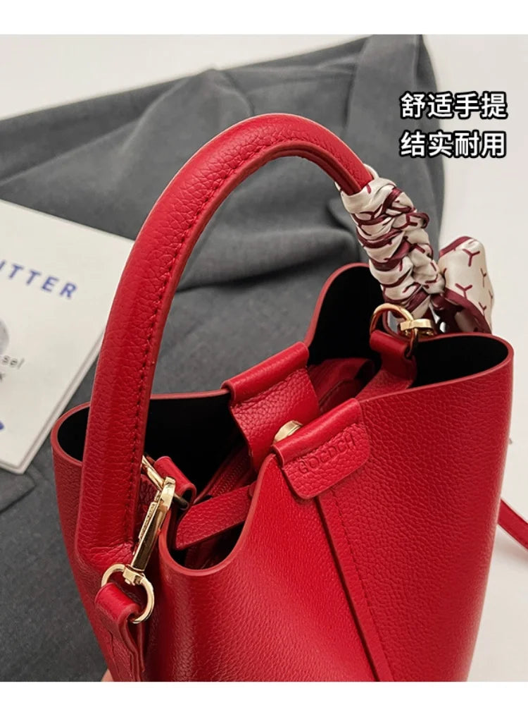 Crocodile Pattern Leather Handbag