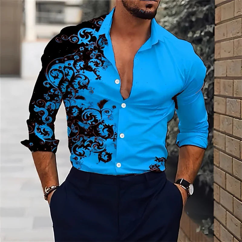 Men's Classic Hawaiian Long-Sve Shirt
