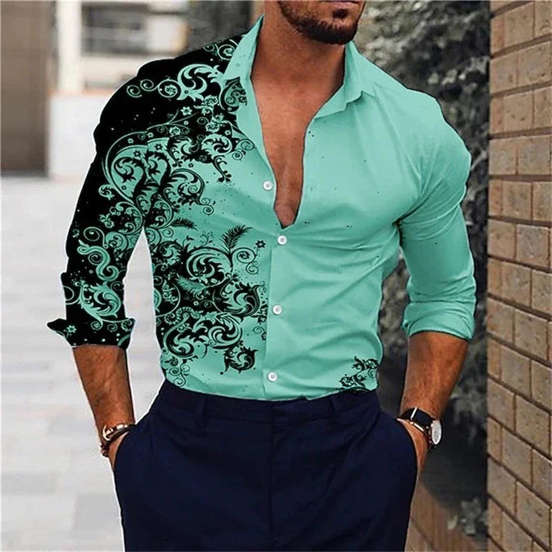 Men's Classic Hawaiian Long-Sve Shirt