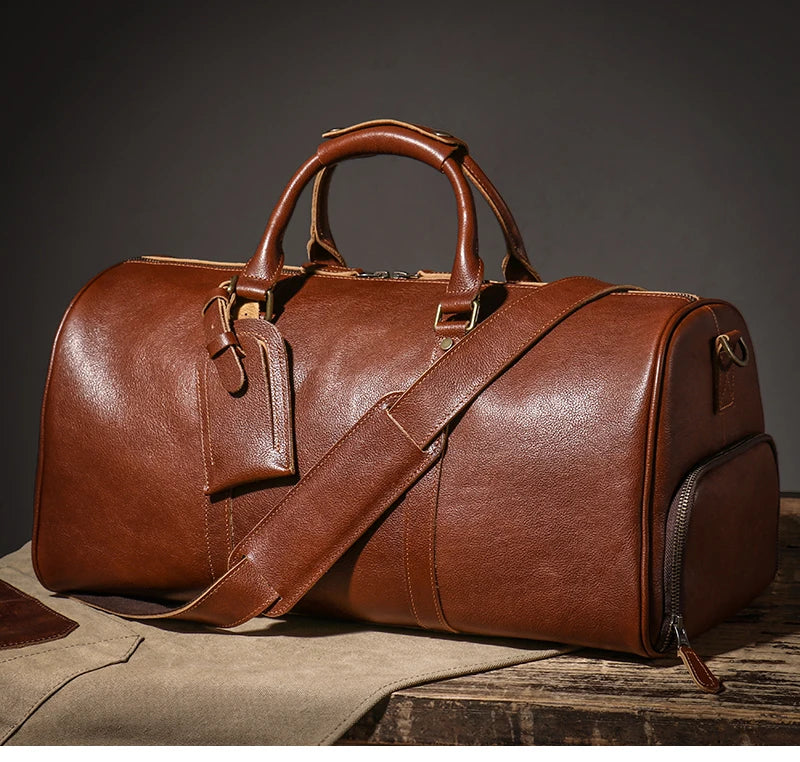 Genuine Leather Luxury Duffle Bag