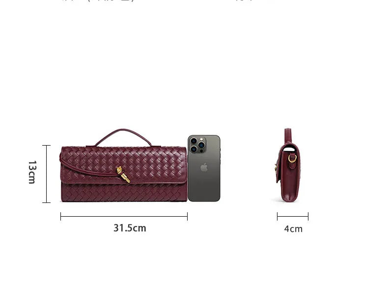 Handwoven Accordion Monk Strap Clutch Bag