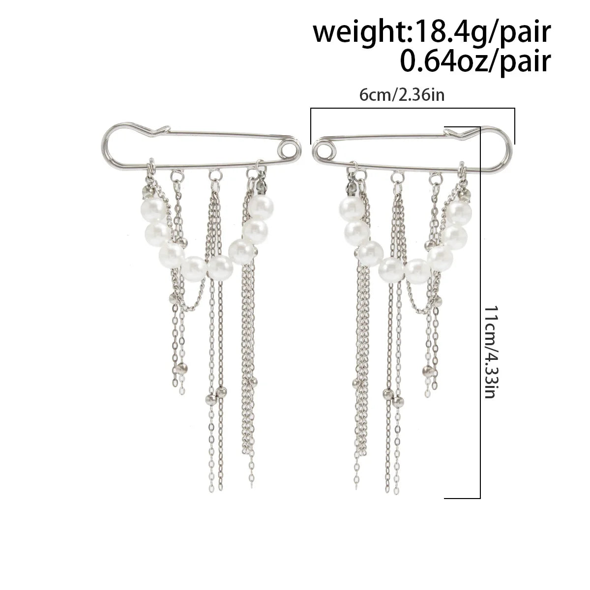 Retro Sweet Imitation Pearl Metal Chain Tassel Pendant Pin Pants Foot Chain  Creative Girl Fashion Sweet Fashion Jewelry