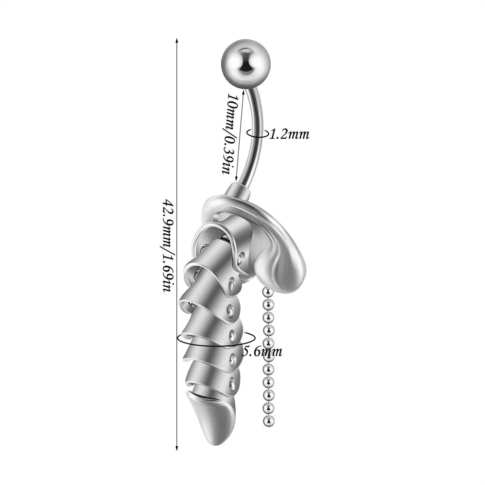 Stainless Steel Navel Curved Barbell | stomach Button Ring for Men & Women