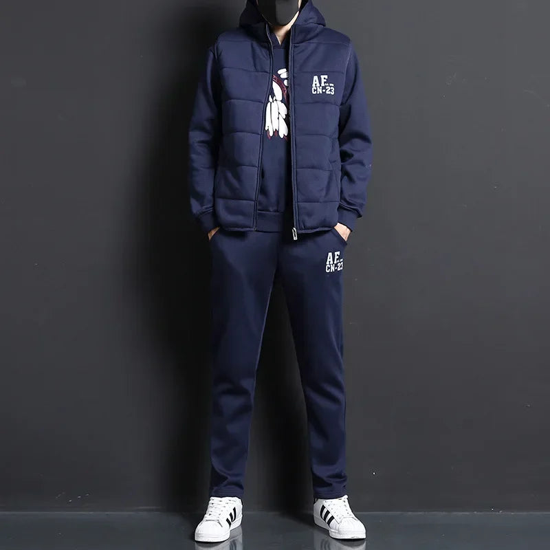 Men's 3-Piece Hoodie, Vest & Pants Set