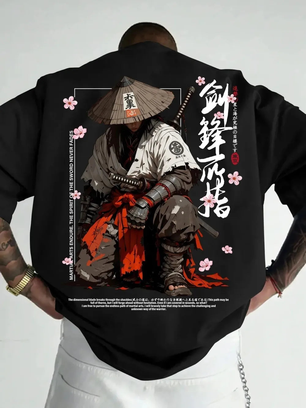 Men's Dark Warrior Letter Print Breathable T-Shirt