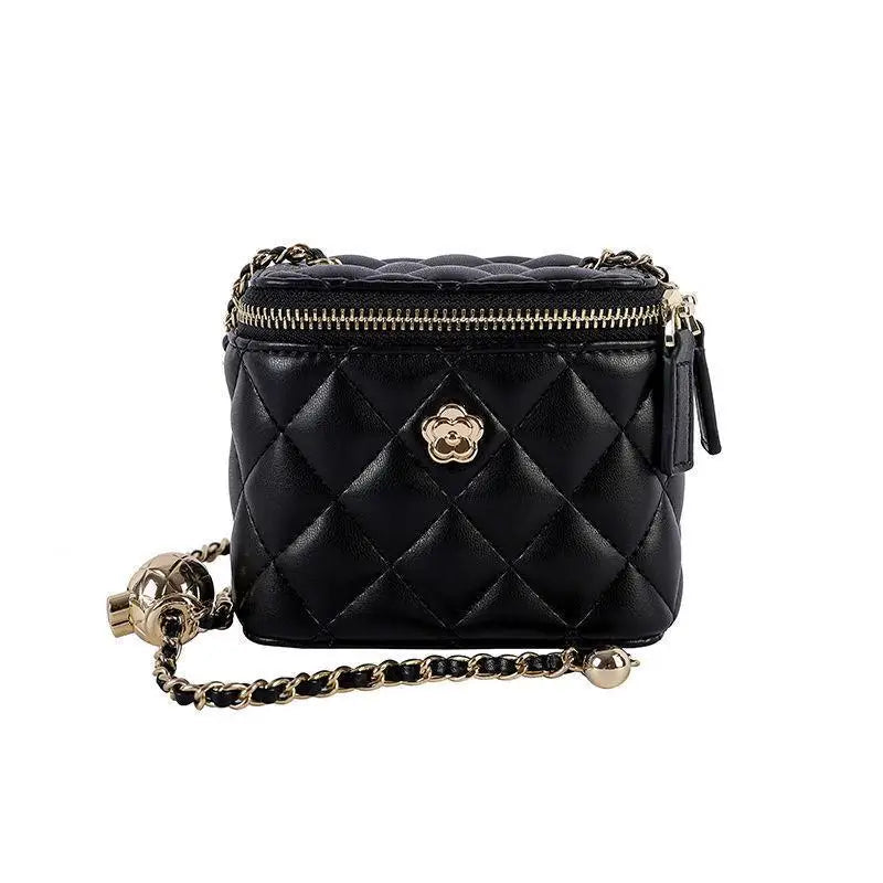 Floral chain mini crossbody bag