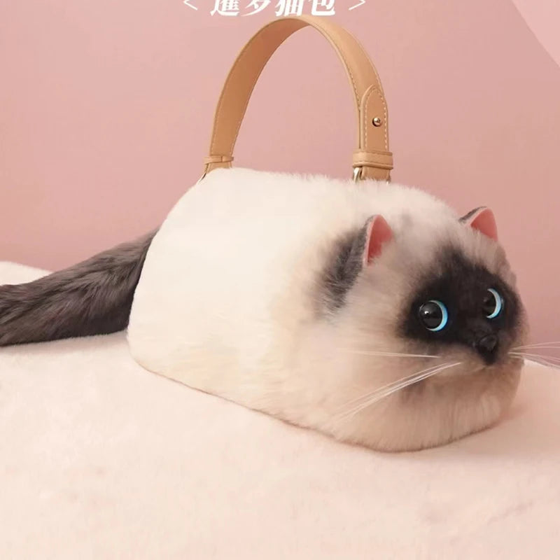 Siamese Cat Underarm Shoulder Bag