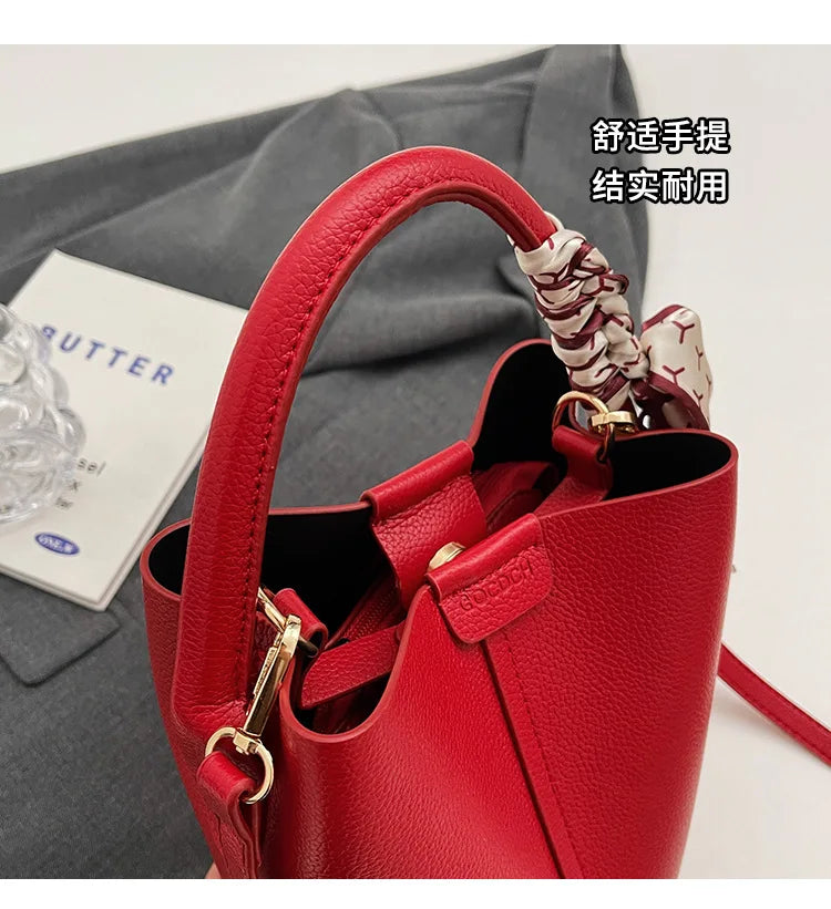 Crocodile Pattern Leather Handbag