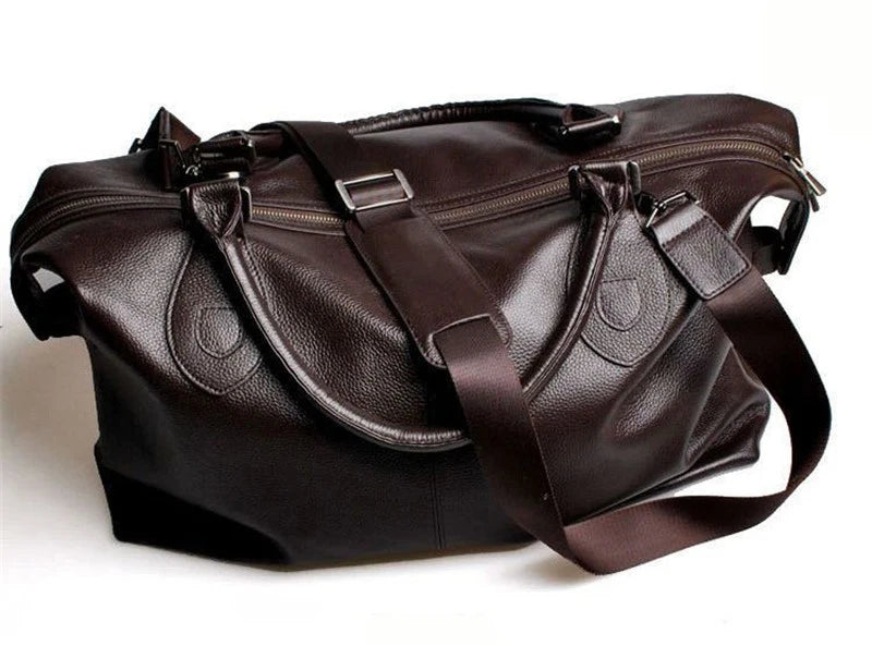 Fashion Genuine Leather Travel Duffle Bag