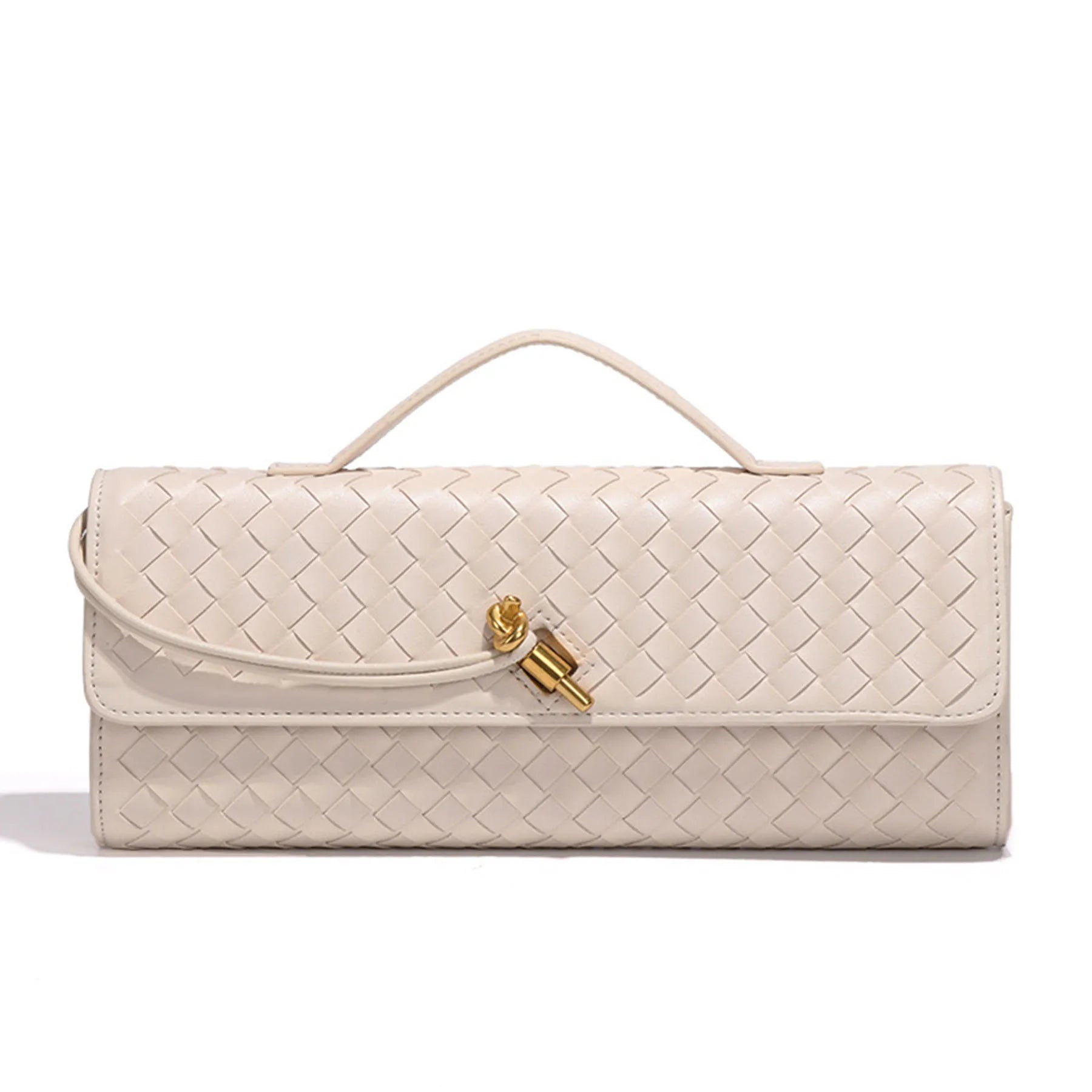 Handwoven Accordion Monk Strap Clutch Bag