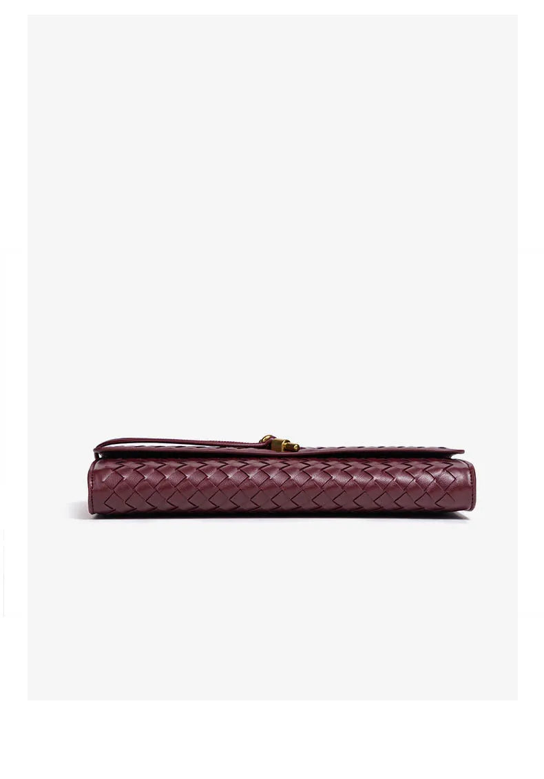 Handwoven Accordion Monk Strap Clutch Bag