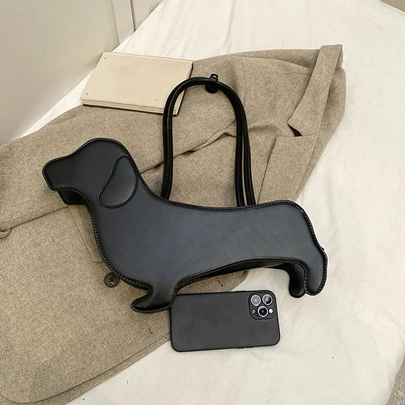 3D Dachshund Novelty Shoulder Bag