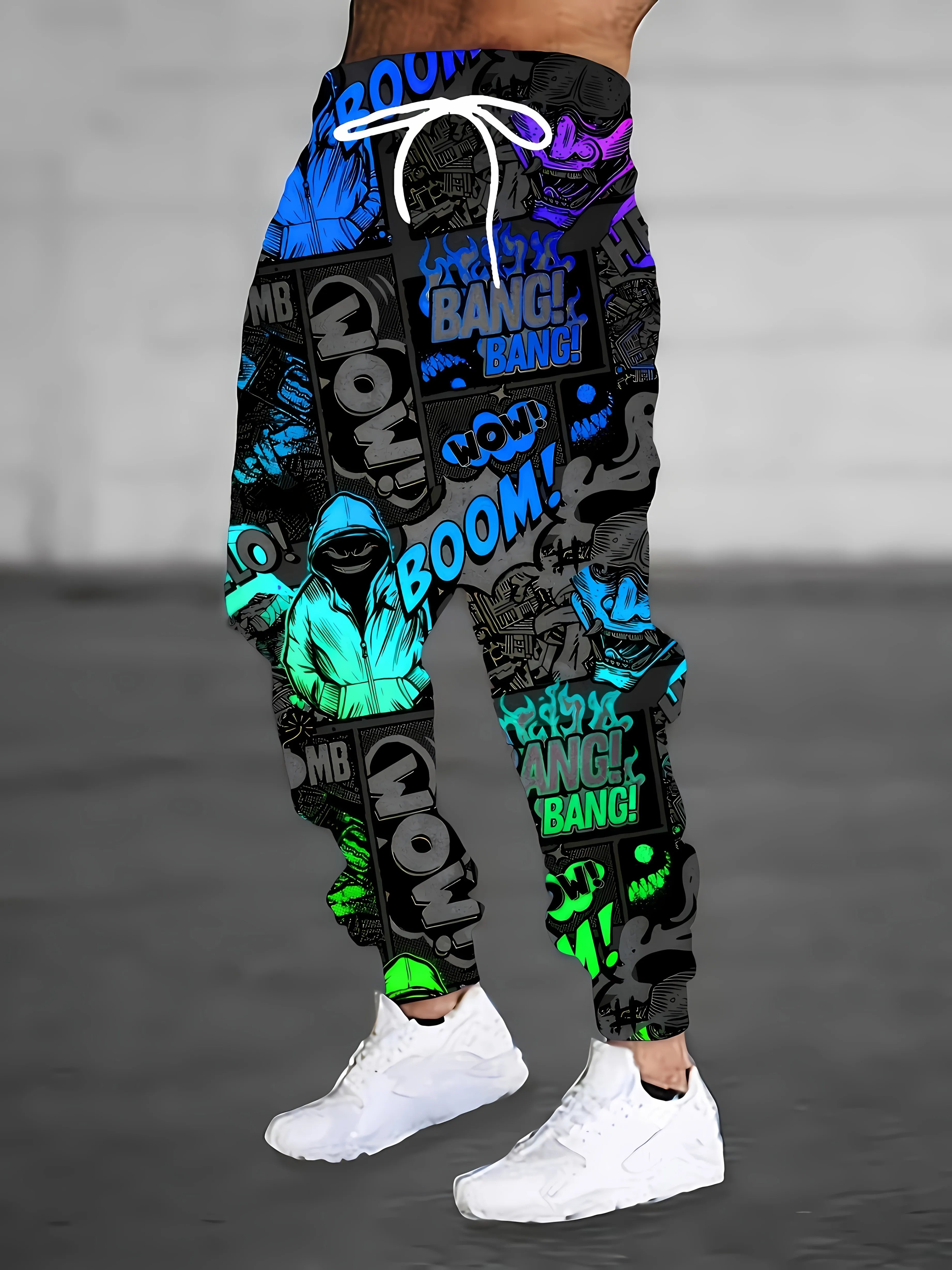 Men's 3D Gradient Print Jogger Pants