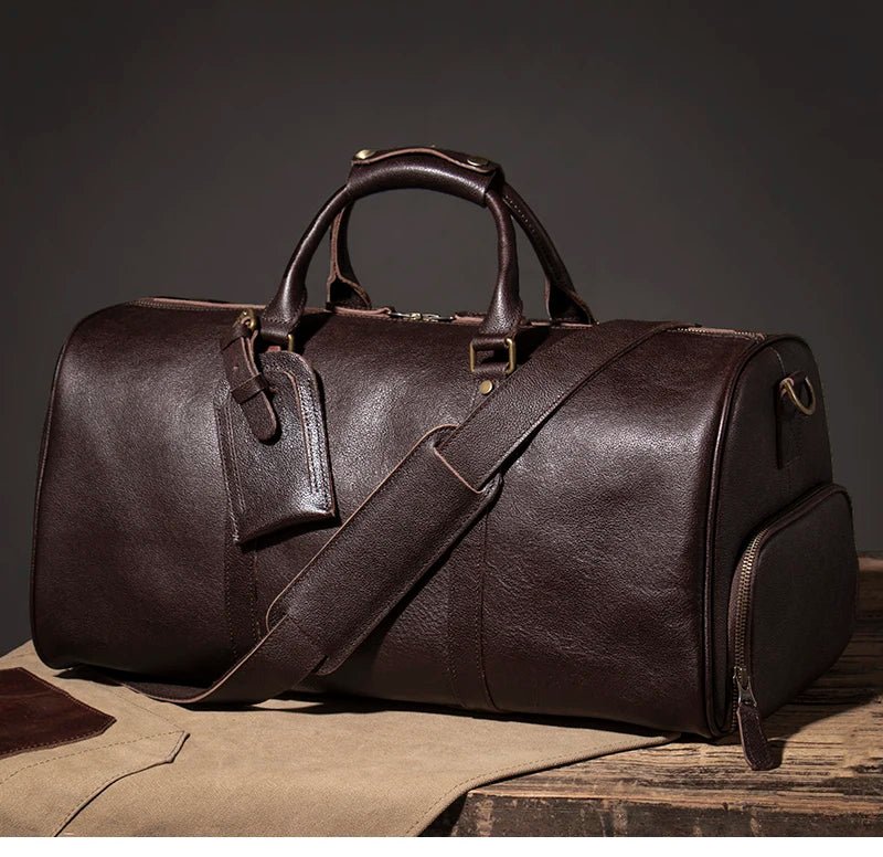 Genuine Leather Luxury Duffle Bag - Nitamoje