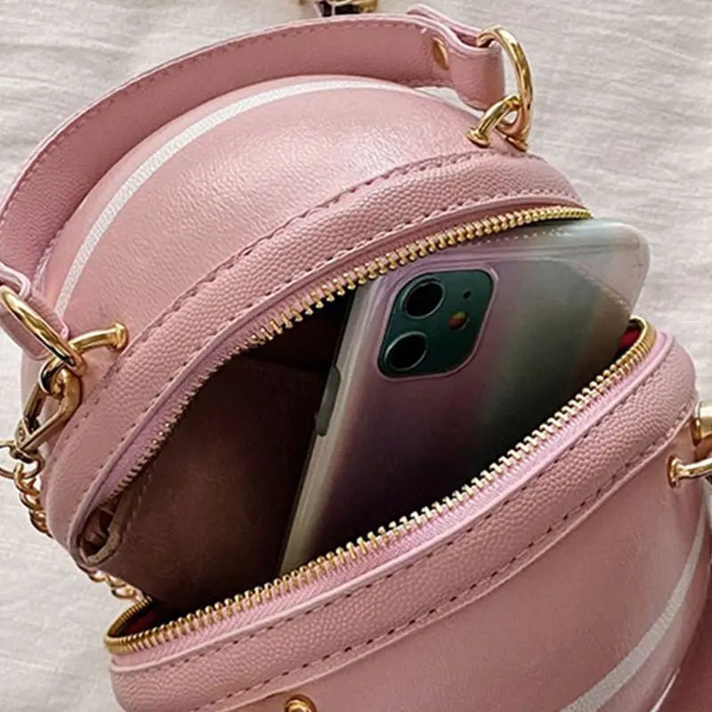 Personality Fun Pink Ins Versatile Chain Football Basketball Shoulder Bag - Nitamoje