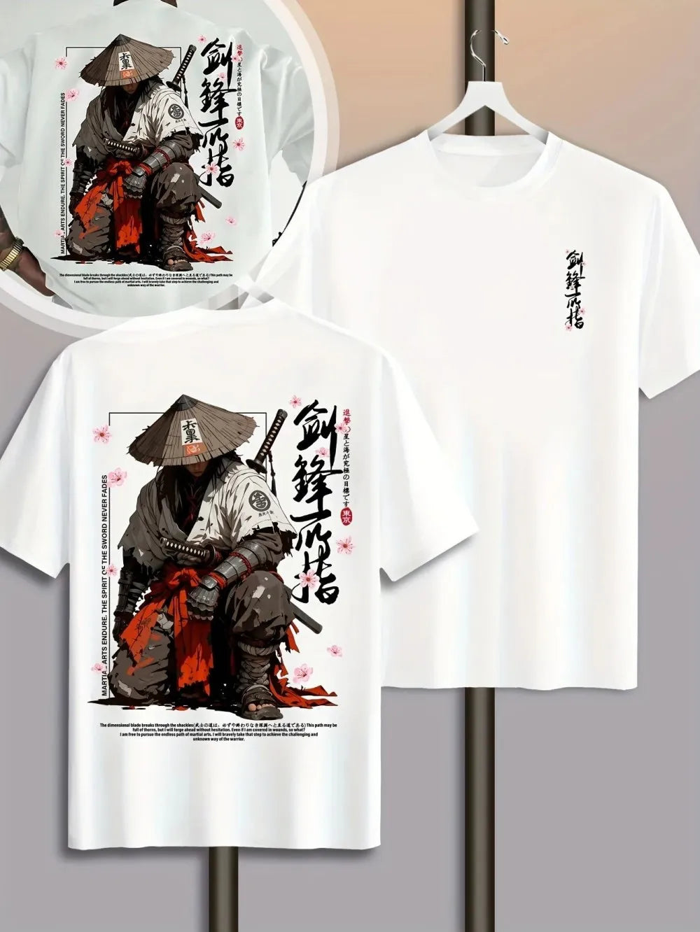 Men's Dark Warrior Letter Print Breathable T-Shirt