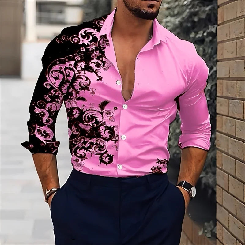 Men's Classic Hawaiian Long-Sve Shirt