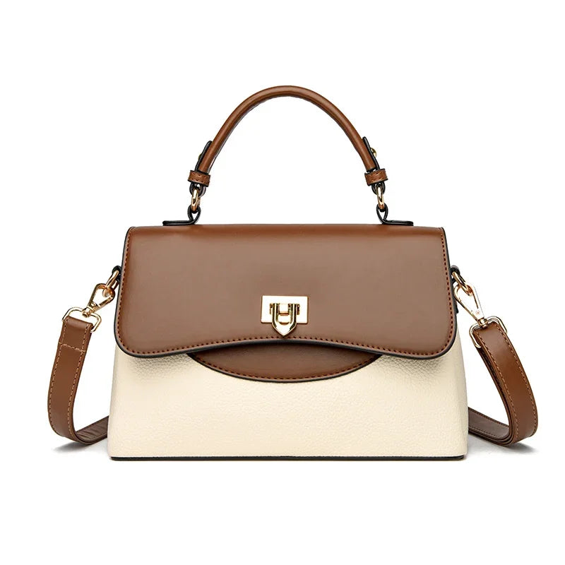 Luxury Large Capacity Multilayer Shoulder Messenger Bag High Quality Leather Handbag Women Designer Crossbody Sac Female Tote