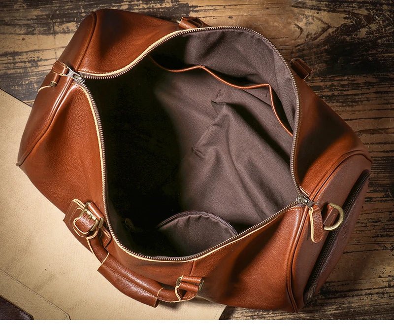 Genuine Leather Luxury Duffle Bag - Nitamoje
