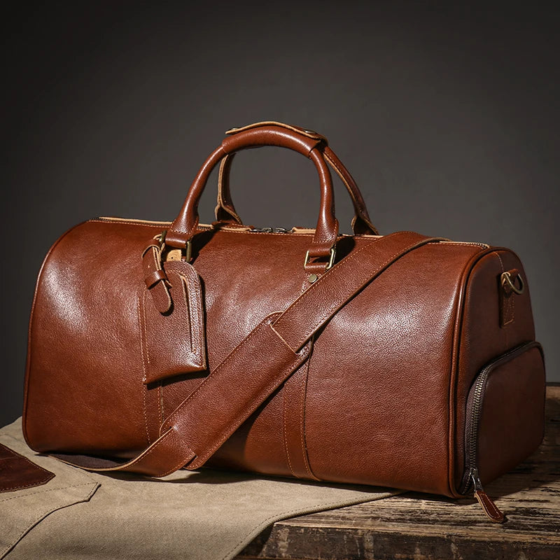 Genuine Leather Luxury Duffle Bag