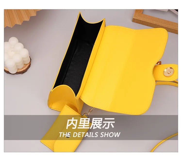 PU Leather Small Square Crossbody Bag - Nitamoje