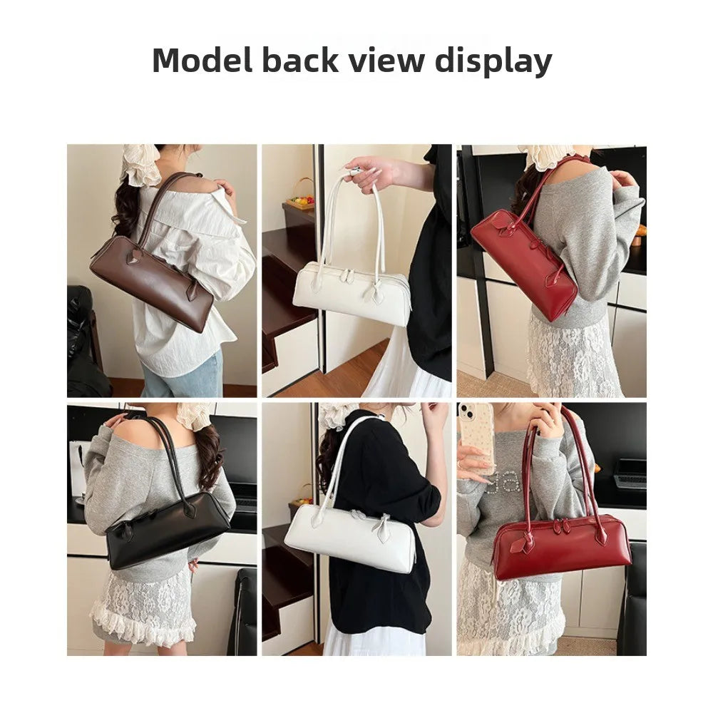 Long-Handle Baguette Retro Shoulder Tote