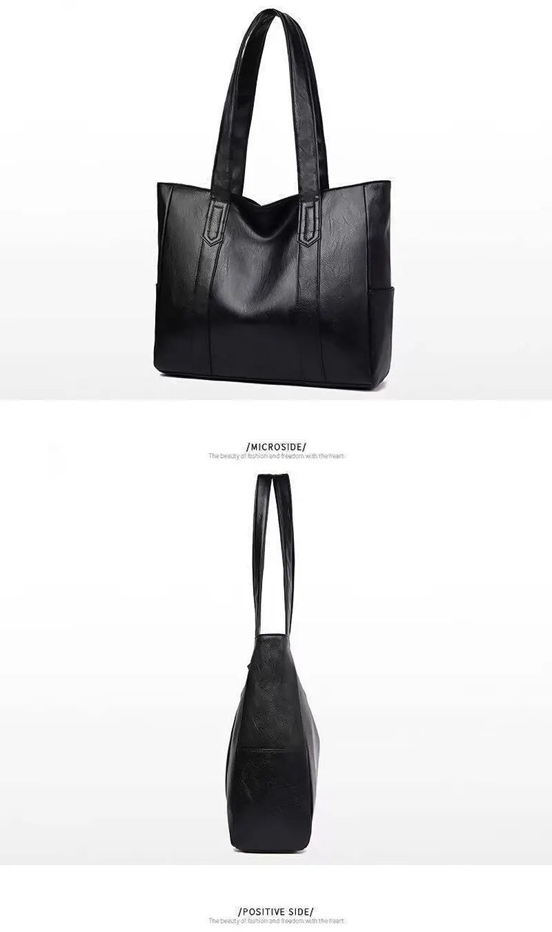 Vintage Ladies Bag Large Capacity Handbag , Vintage Plain Shoulder Bag , Ladies Commuter Casual Handbag - Nitamoje