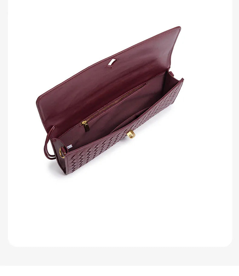 Handwoven Accordion Monk Strap Clutch Bag
