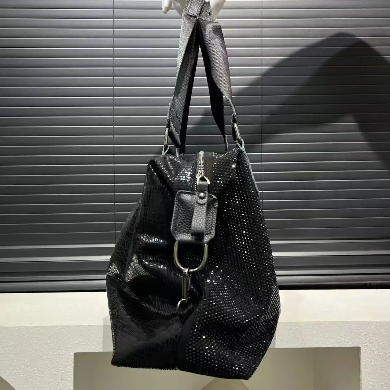 Diamond Teddy Bear Shiny Shoulder Bag