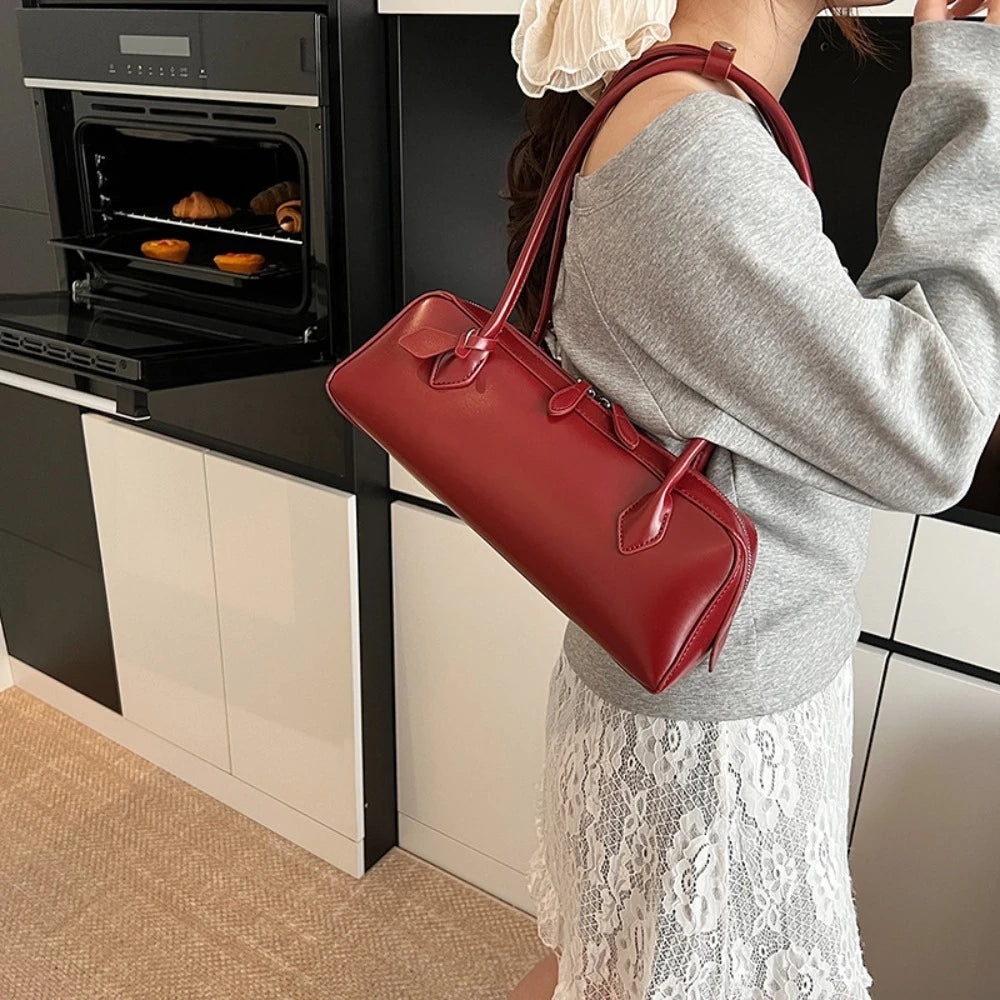 Long-Handle Baguette Retro Shoulder Tote