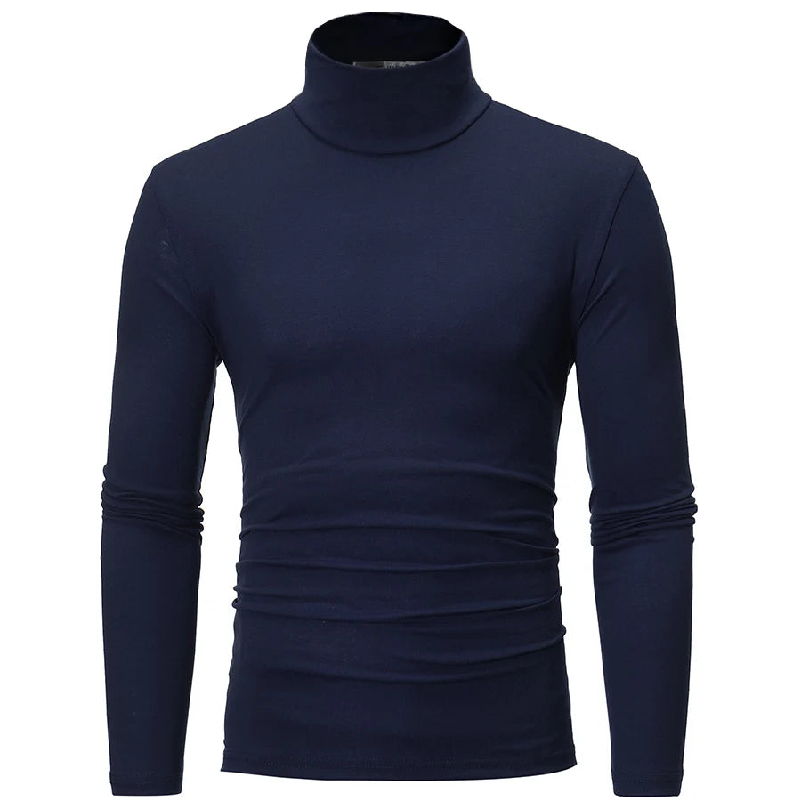Thermal Underwear Tops Men Winter Clothes Thermal Shirt Autumn Men's Winter Tights High Neck Thin flattering Fit Long Sve T-shirt