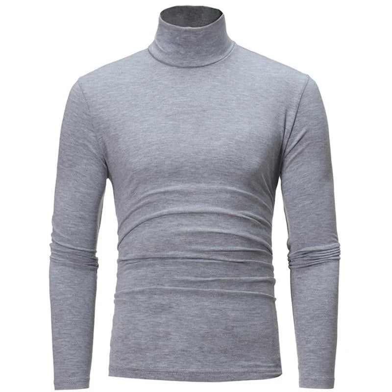 Thermal Underwear Tops Men Winter Clothes Thermal Shirt Autumn Men's Winter Tights High Neck Thin flattering Fit Long Sve T-shirt