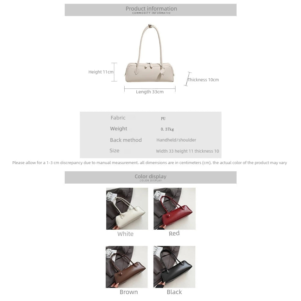Long-Handle Baguette Retro Shoulder Tote