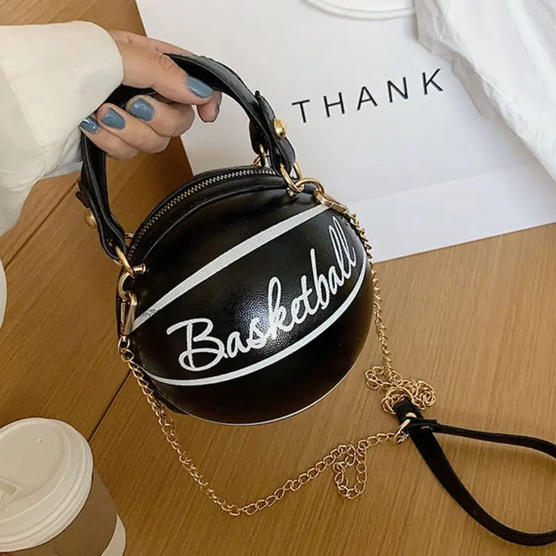 Chain Shoulder Bag Sports Ball Print