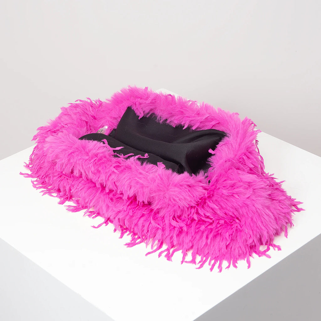 Dopamine Style Clip Bag, Y2K Fuzz Clutch Bag for Women, Prom Dresses for Women, Wedding Items, Party Bag, Large Capacity Women's Purse