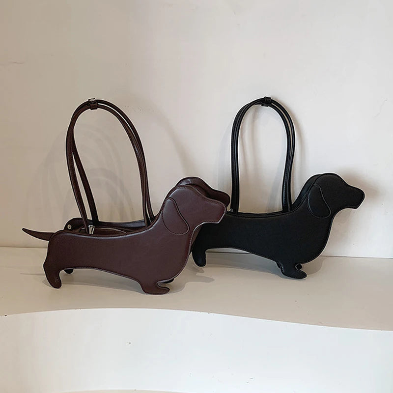 3D Dachshund Novelty Shoulder Bag