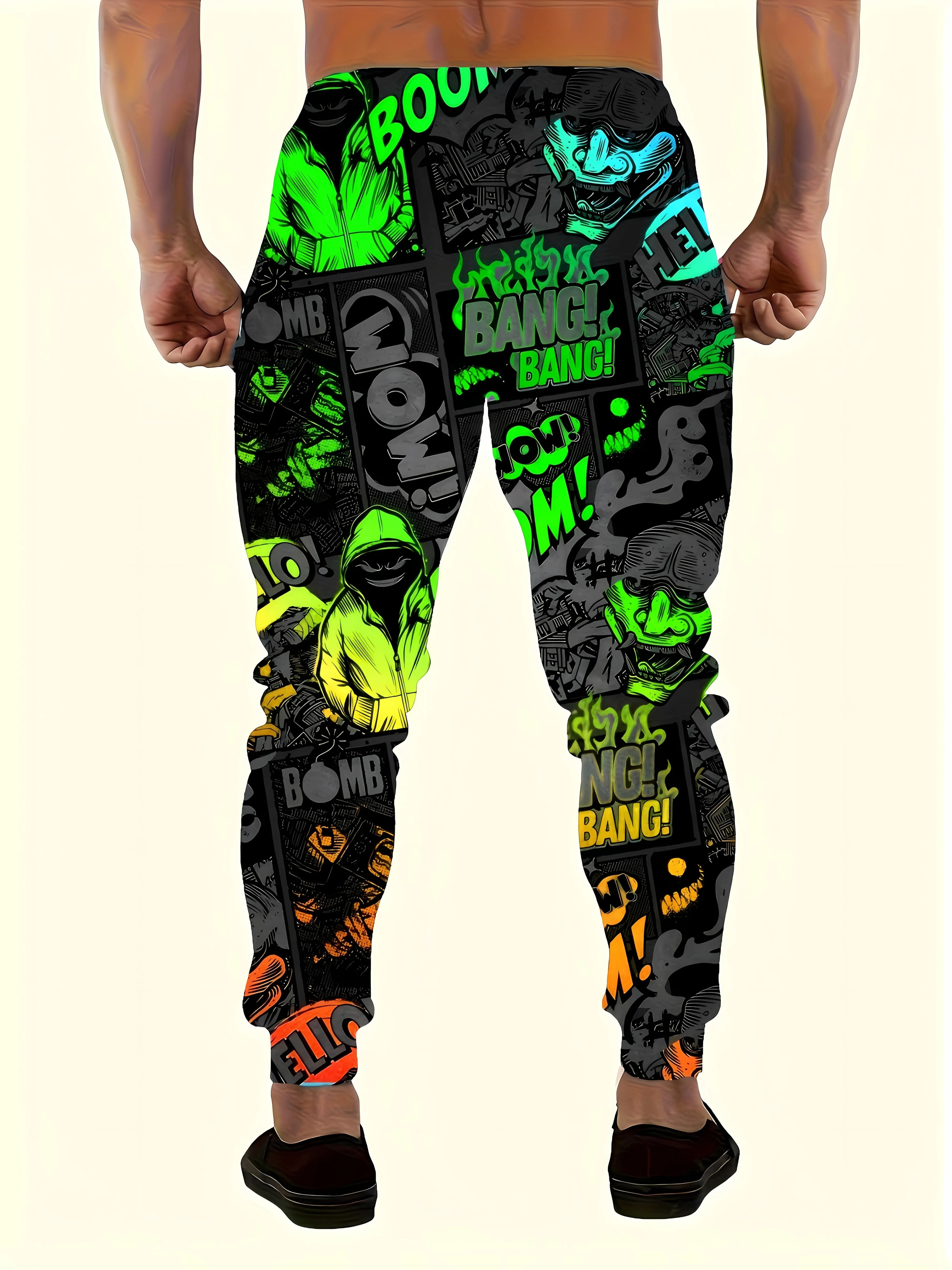 Men's 3D Gradient Print Jogger Pants
