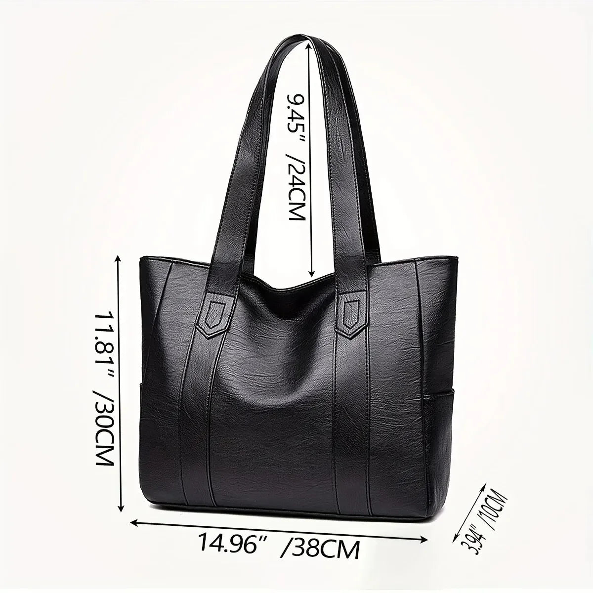 Vintage Ladies Bag Large Capacity Handbag , Vintage Plain Shoulder Bag , Ladies Commuter Casual Handbag - Nitamoje