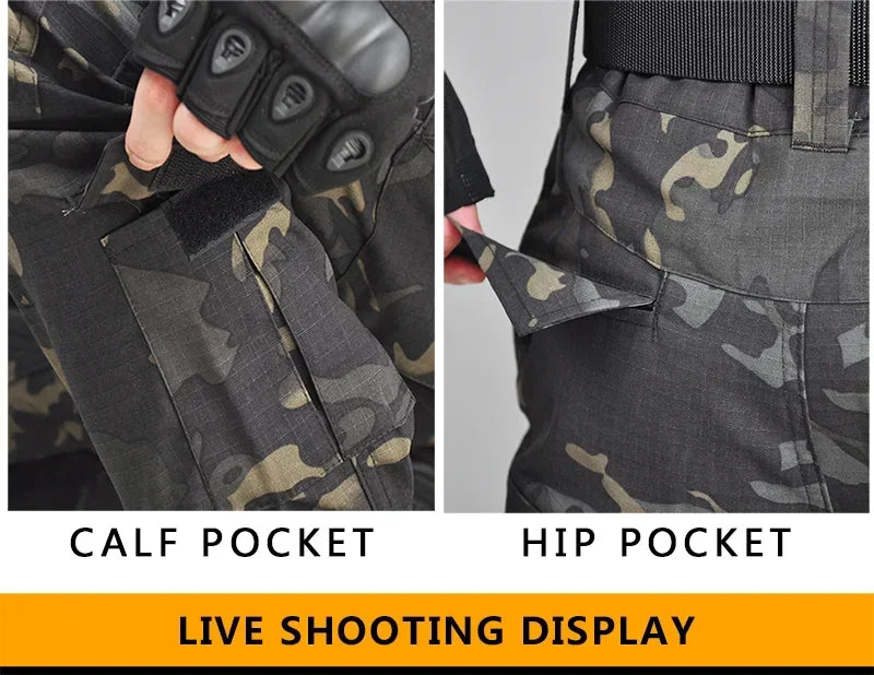 Men's Green Tactical Cargo Set
