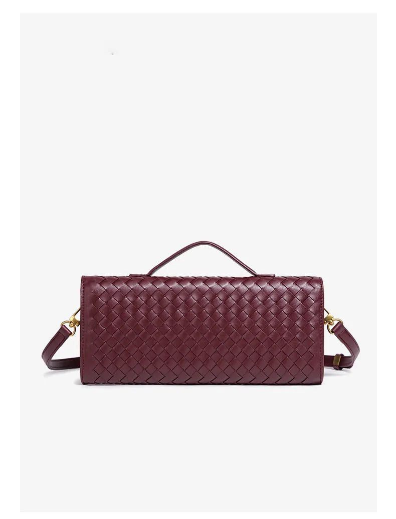 Handwoven Accordion Monk Strap Clutch Bag