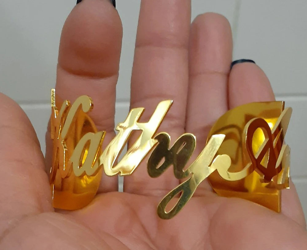 Personalized Name Bangle Bracelet