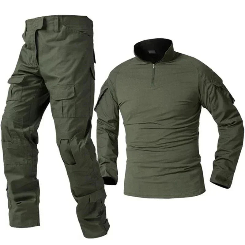 Men's Green Tactical Cargo Set