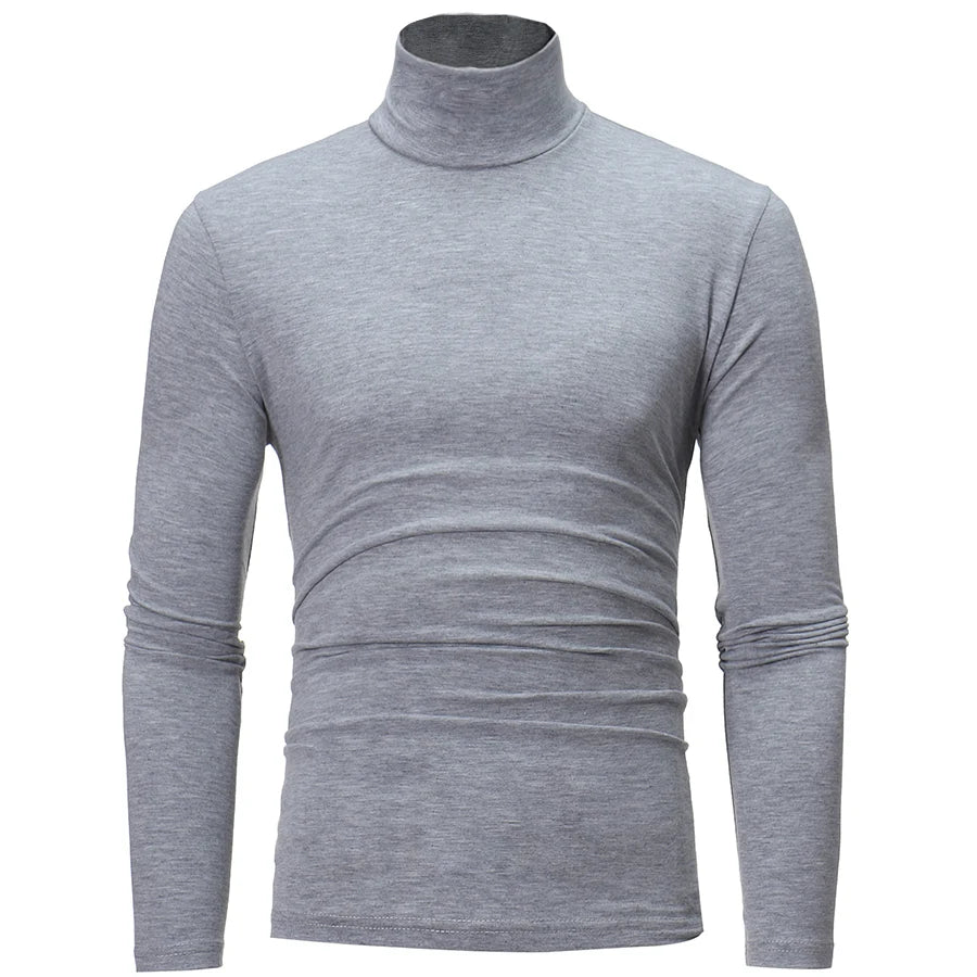 Thermal Underwear Tops Men Winter Clothes Thermal Shirt Autumn Men's Winter Tights High Neck Thin flattering Fit Long Sve T-shirt