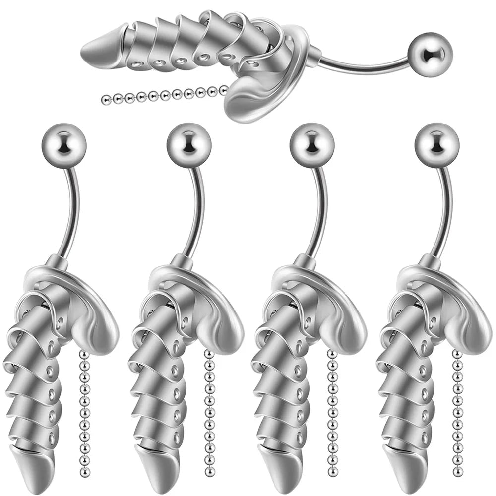 Stainless Steel Navel Curved Barbell | stomach Button Ring for Men & Women