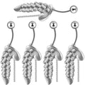 Stainless Steel Navel Curved Barbell | stomach Button Ring for Men & Women