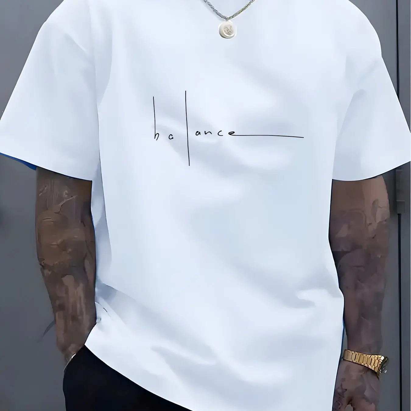 Men's Cotton Graphic Print Crew Neck T-Shirt