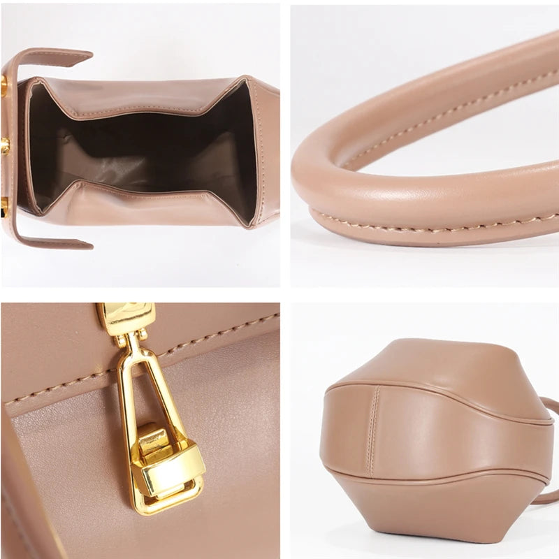 Hifashion Cowhide Mini Cloud Dumpling Evening Clutch