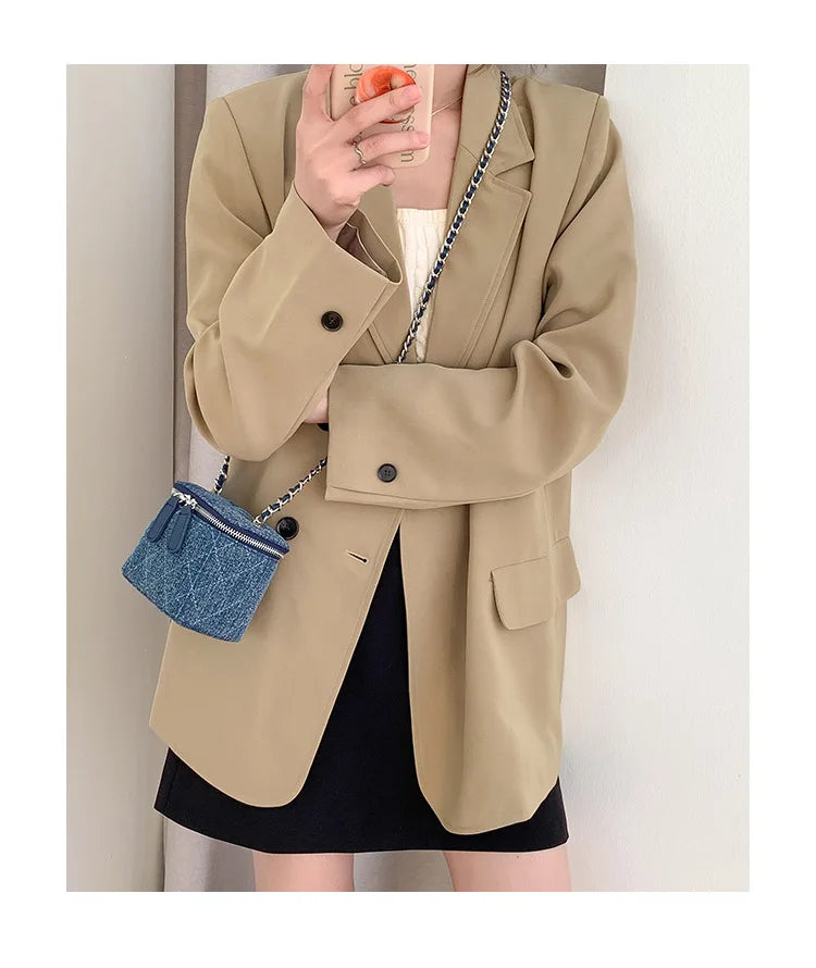 Mini Denim Chain Box Crossbody Bag