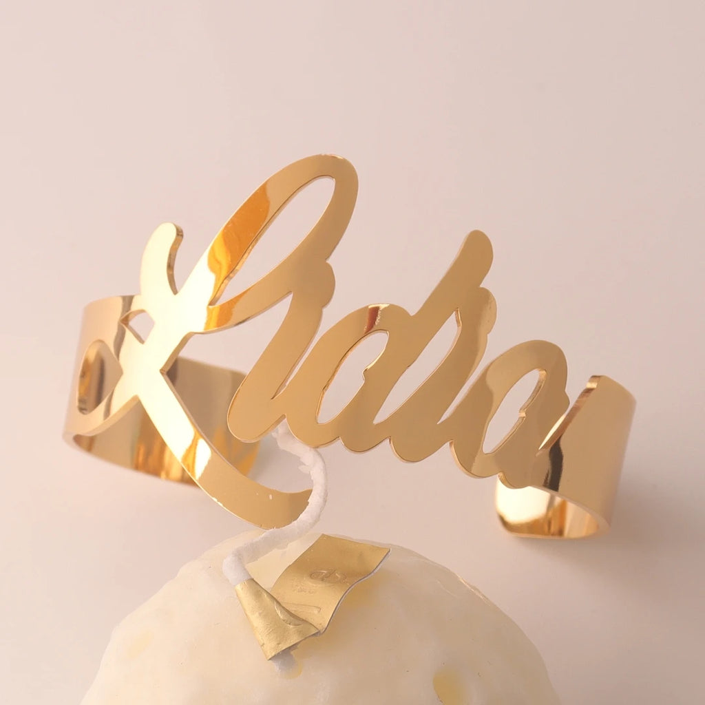 Personalized Name Bangle Bracelet