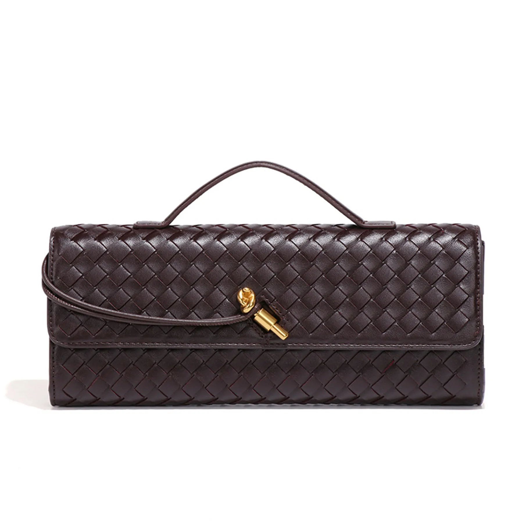 Handwoven Accordion Monk Strap Clutch Bag